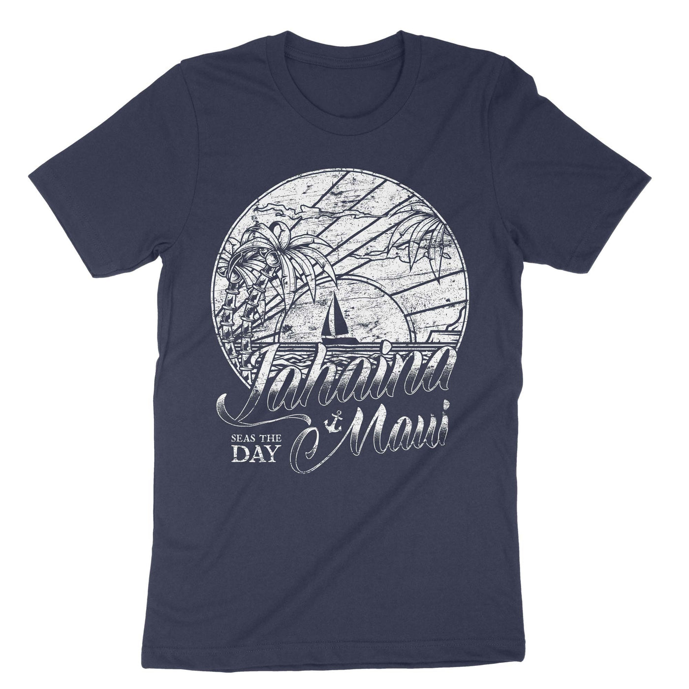 Navy Sailing Lahaina Maui T-Shirt#color_navy