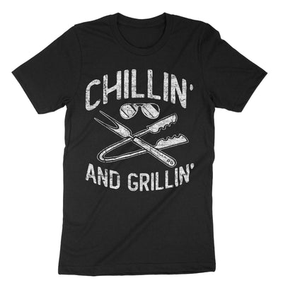 Black Chillin And Grillin T-Shirt#color_black