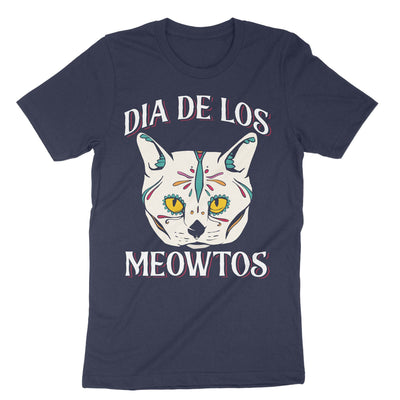 Navy Dia De Los Meowtos T-Shirt#color_navy