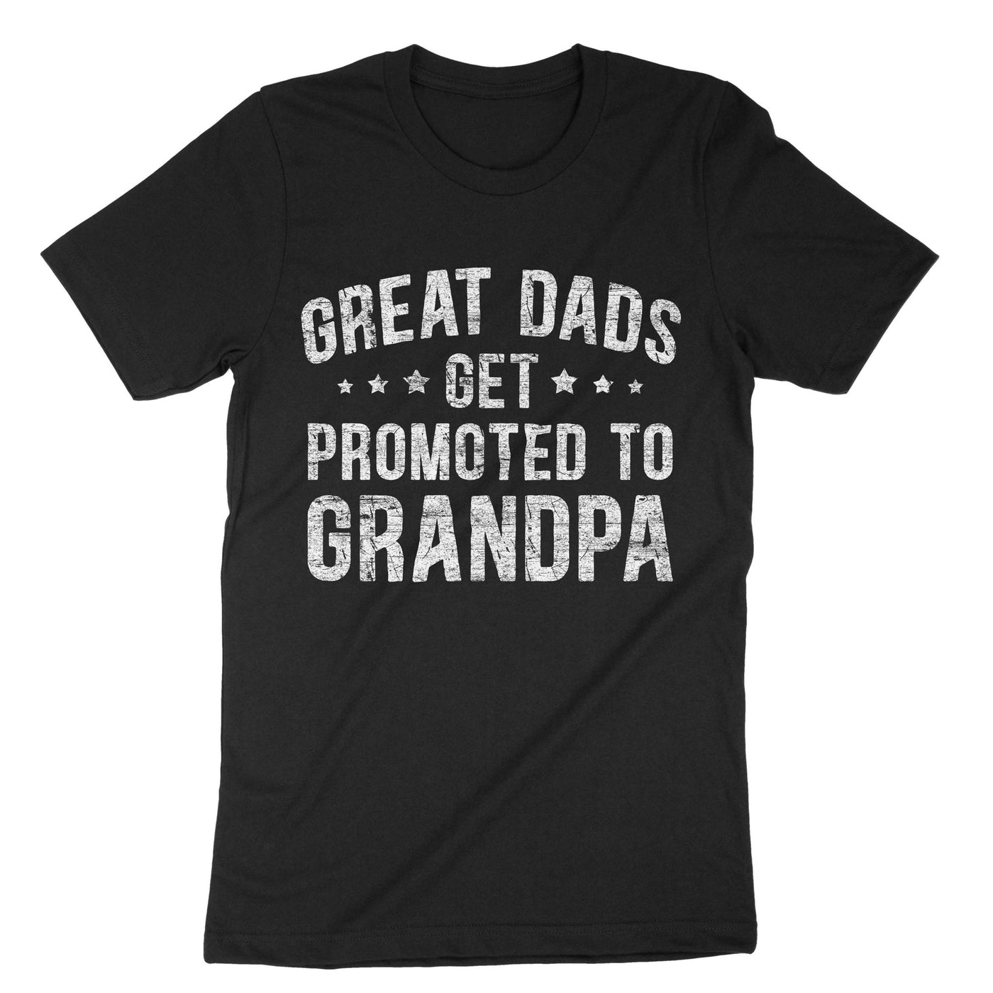 Black Great Dads Get Promoted To Grandpa T-Shirt#color_black