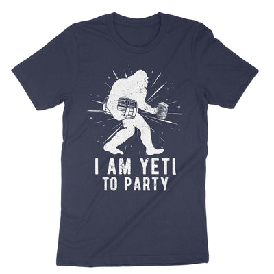 Navy I Am Yeti To Party T-Shirt#color_navy
