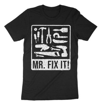 Black Mr Fix It T-Shirt#color_black