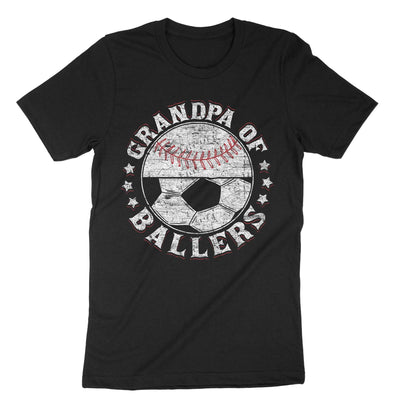 Black Grandpa Of Ballers T-Shirt#color_black