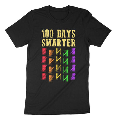 Black 100 Days Smarter School T-Shirt#color_black