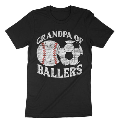 Black Grandpa Of Ballers T-Shirt#color_black