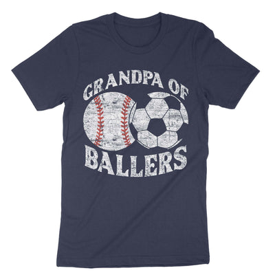 Navy Grandpa Of Ballers T-Shirt#color_navy