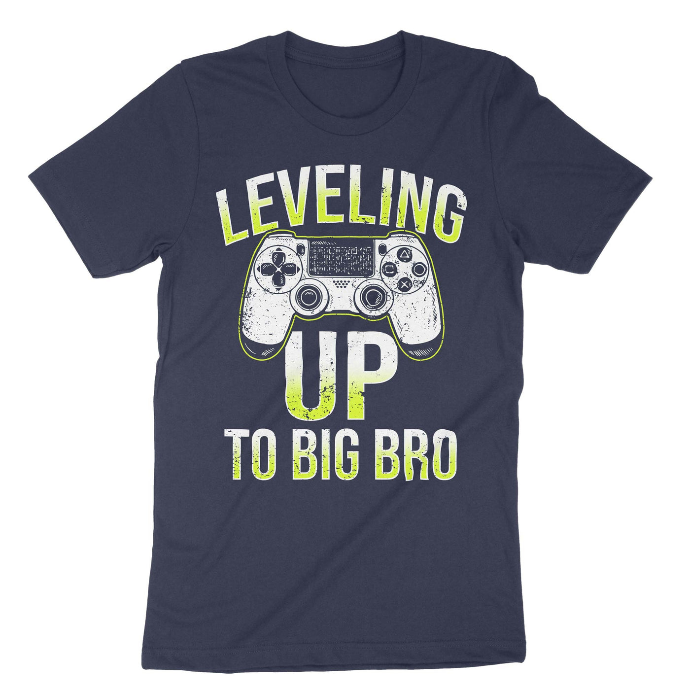 Navy Leveling Up To Big Bro T-Shirt#color_navy