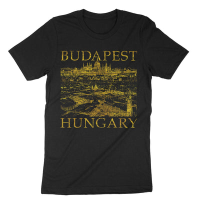 Black Budapest Hungary T-Shirt#color_black