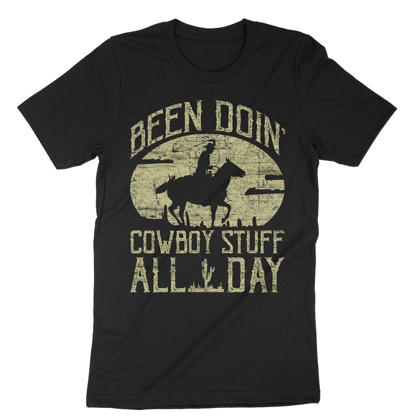 Black Been Doing Cowboy Stuff All Day T-Shirt#color_black