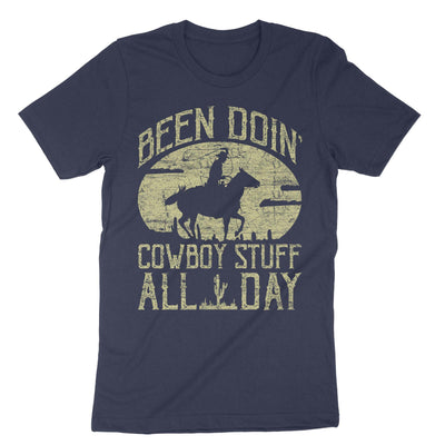 Navy Been Doing Cowboy Stuff All Day T-Shirt#color_navy