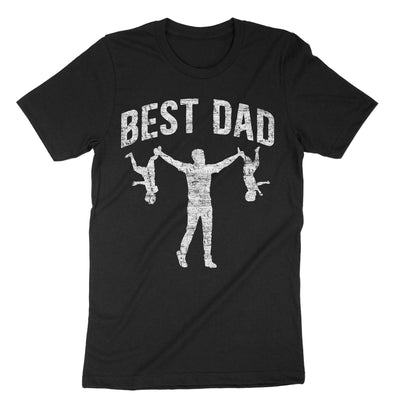Black Funny Best Dad T-Shirt#color_black