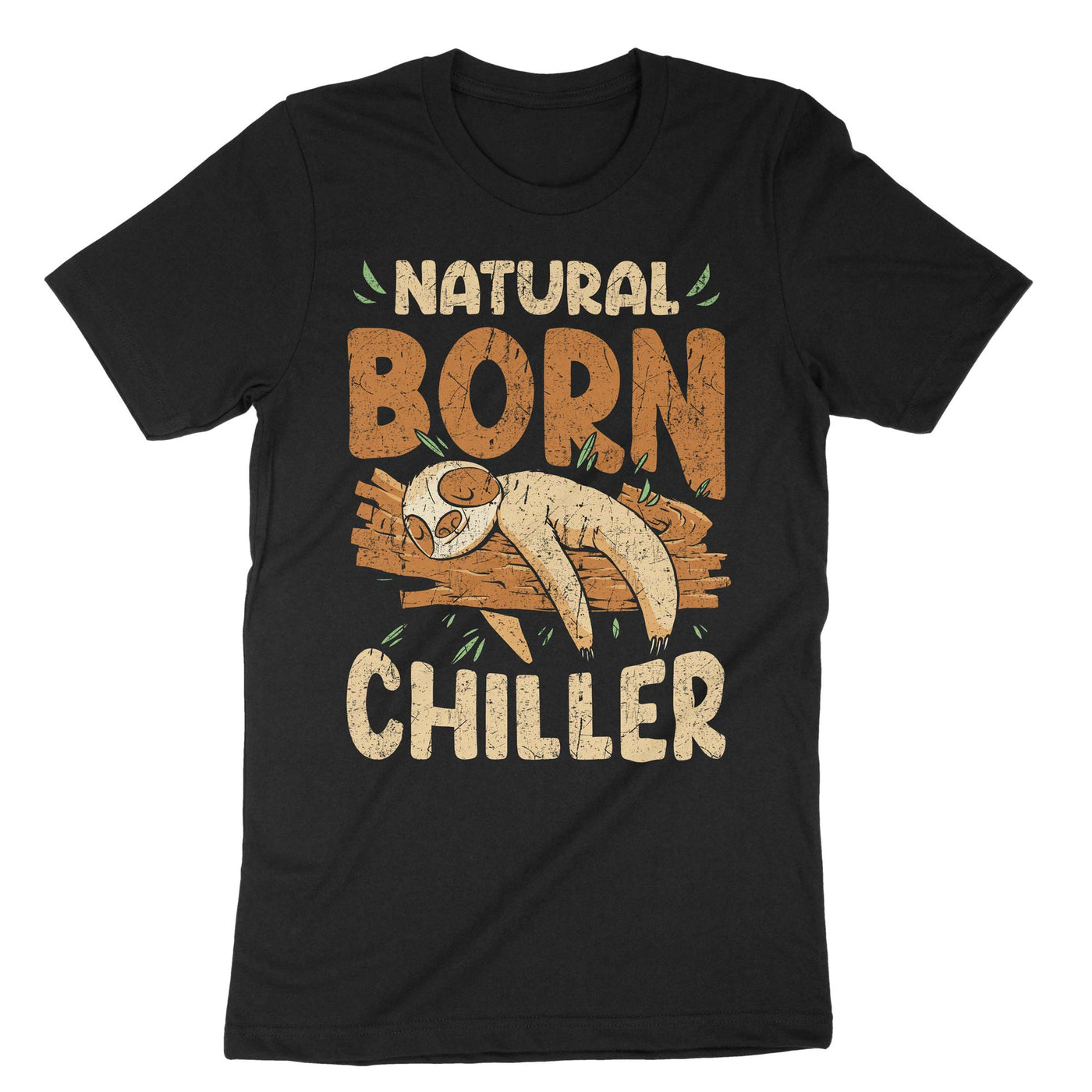 Black Natural Born Chiller T-Shirt#color_black