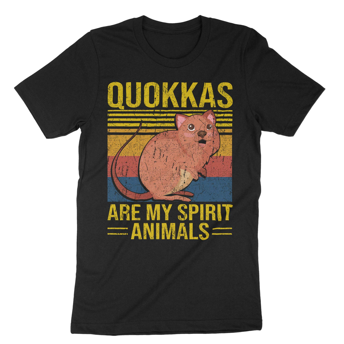 Black Quokkas Are My Spirit Animals T-Shirt#color_black