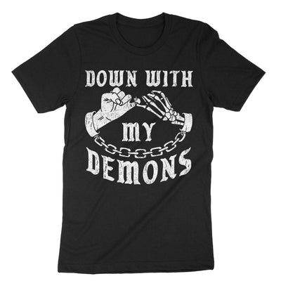 Black Down With My Demons T-Shirt#color_black