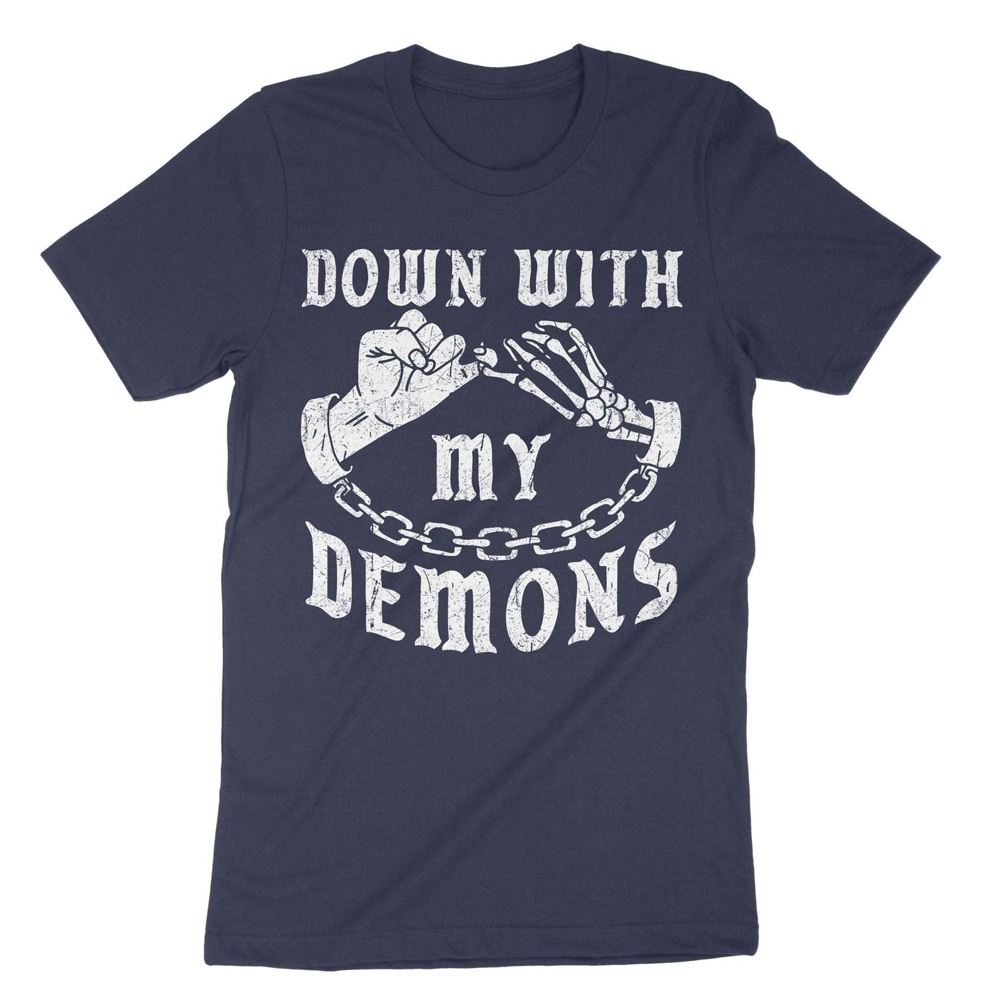 Navy Down With My Demons T-Shirt#color_navy