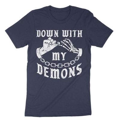Navy Down With My Demons T-Shirt#color_navy