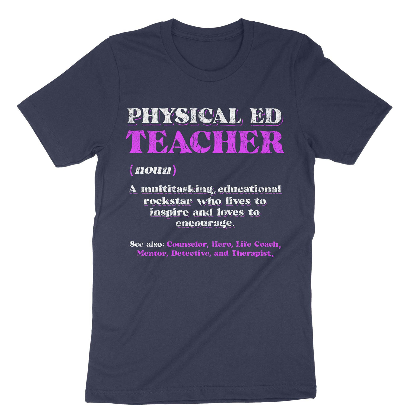 Navy Physical Education Teacher T-Shirt#color_navy