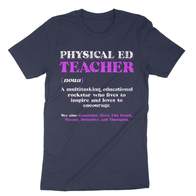 Navy Physical Education Teacher T-Shirt#color_navy