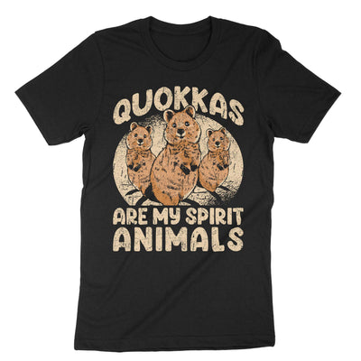 Black Quokkas Are My Spirit Animals T-Shirt#color_black
