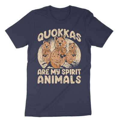 Navy Quokkas Are My Spirit Animals T-Shirt#color_navy