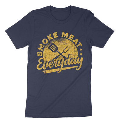 Navy Smoke Meat Every Day T-Shirt#color_navy