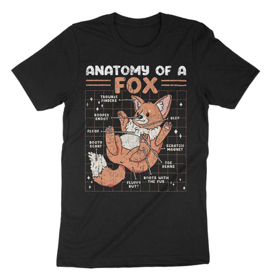 Black Anatomy Of A Fox T-Shirt#color_black