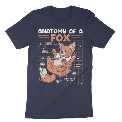 Navy Anatomy Of A Fox T-Shirt#color_navy