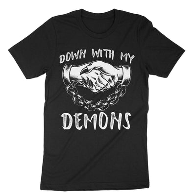 Black Down With My Demons T-Shirt#color_black