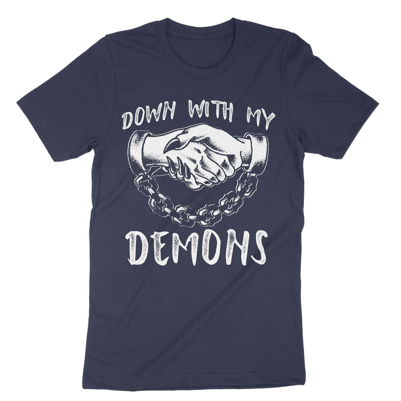 Navy Down With My Demons T-Shirt#color_navy