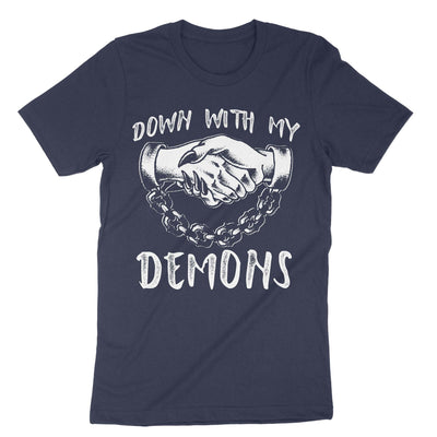 Navy Down With My Demons T-Shirt#color_navy