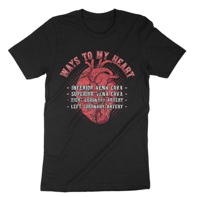 Black Ways To My Heart Cardiologist T-Shirt#color_black