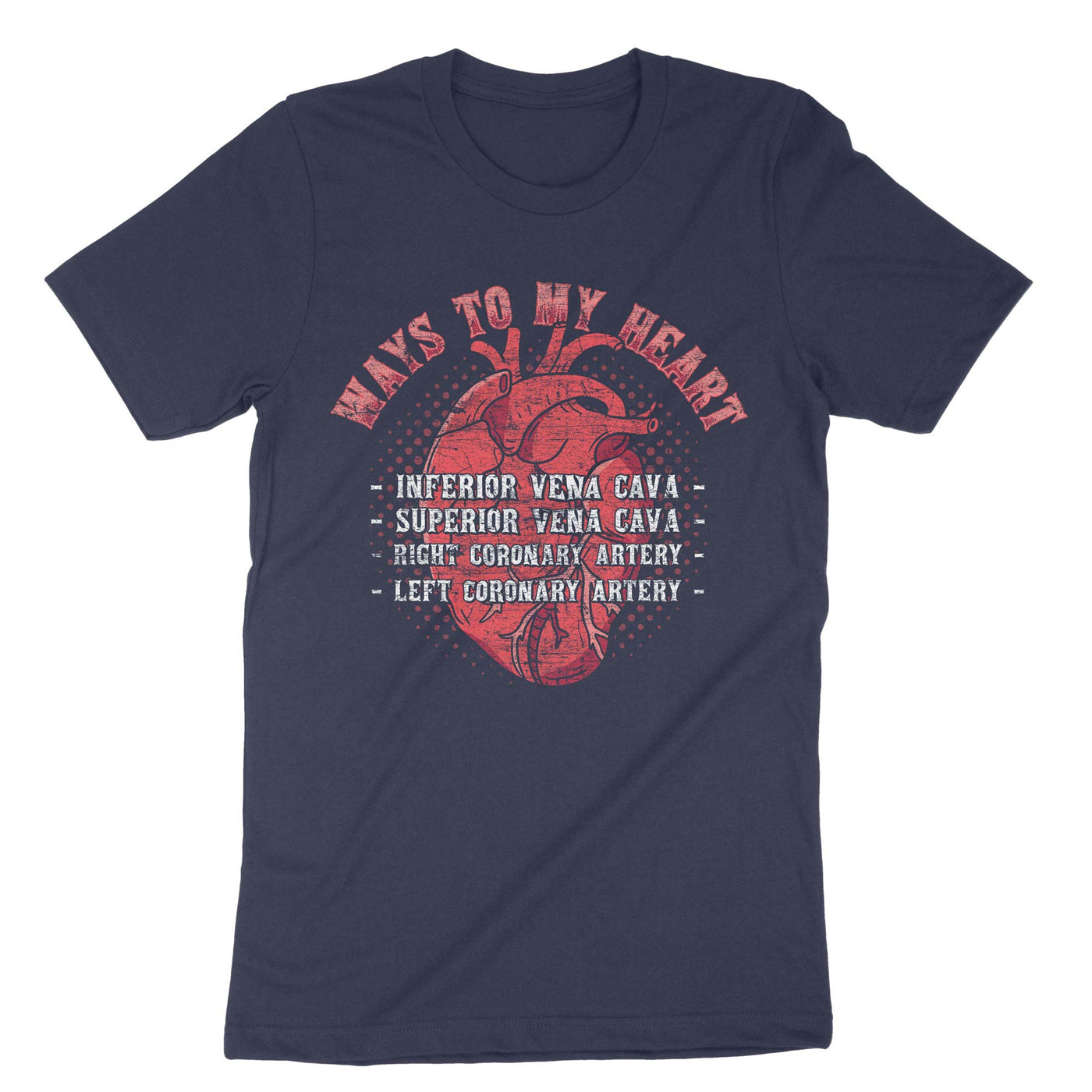 Navy Ways To My Heart Cardiologist T-Shirt#color_navy