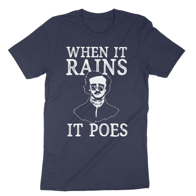 Navy When It Rains It Poes T-Shirt#color_navy