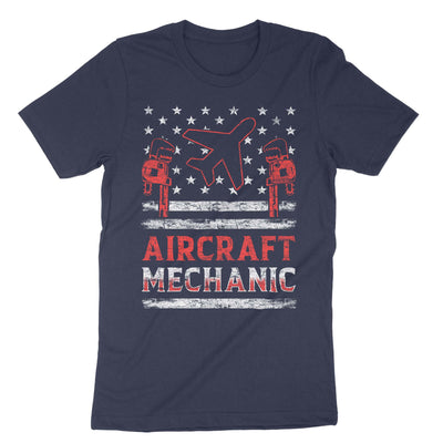 Navy Aircraft Mechanic Aviation Tech T-Shirt#color_navy