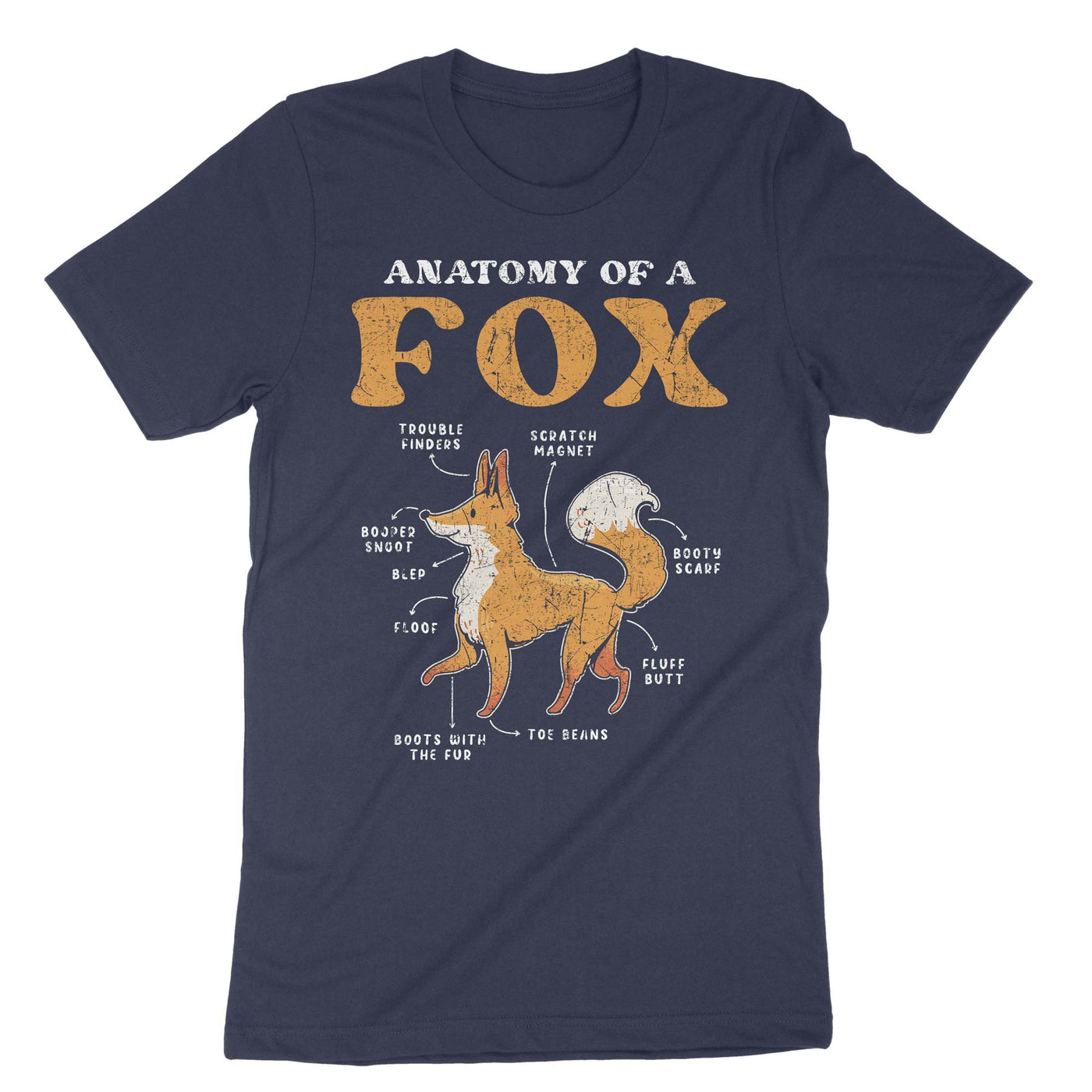 Navy Anatomy Of A Fox T-Shirt#color_navy