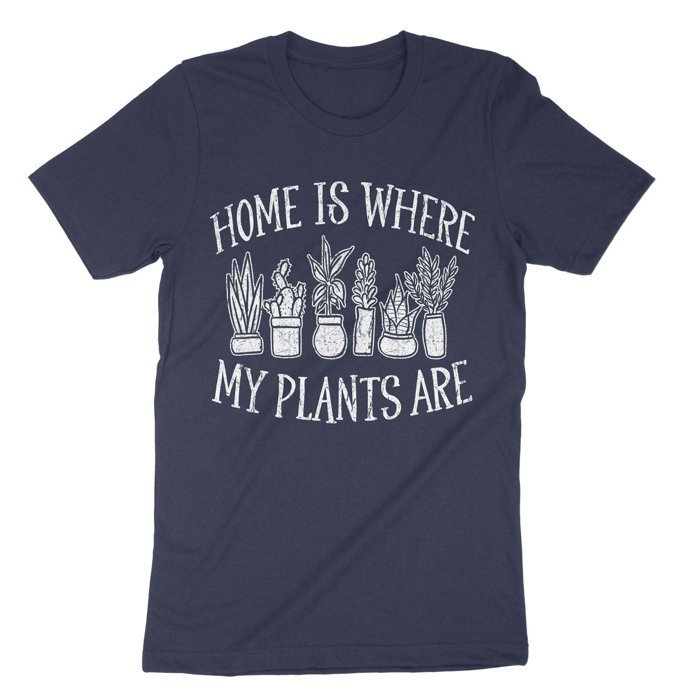 Navy Home Is Where My Plants Are T-Shirt#color_navy