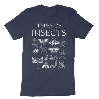 Navy Types Of Insects T-Shirt#color_navy