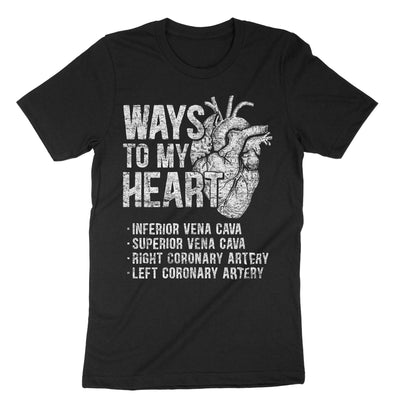 Black Ways To My Heart Cardiologist T-Shirt#color_black