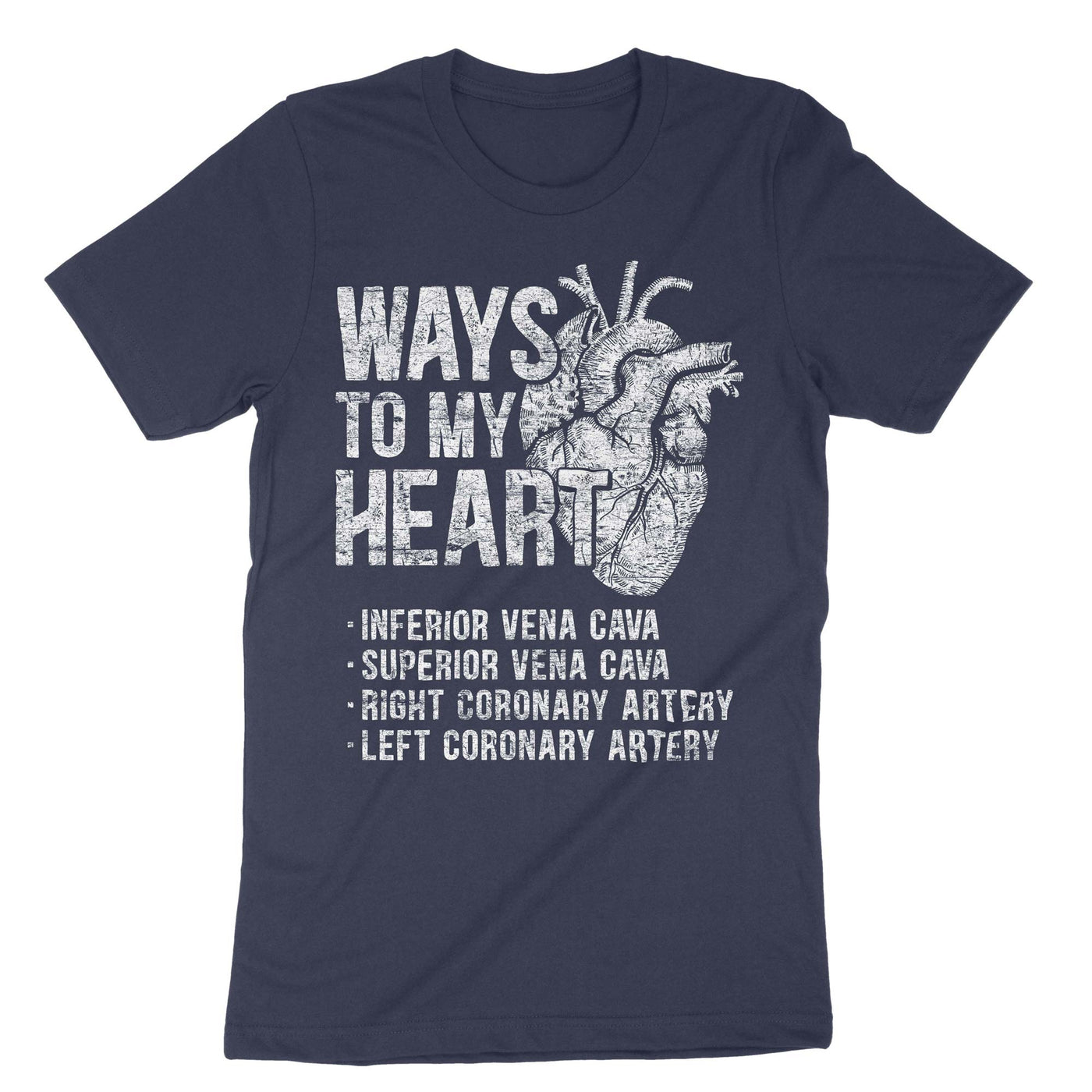 Navy Ways To My Heart Cardiologist T-Shirt#color_navy