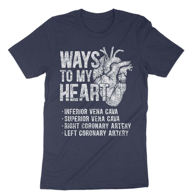 Navy Ways To My Heart Cardiologist T-Shirt#color_navy