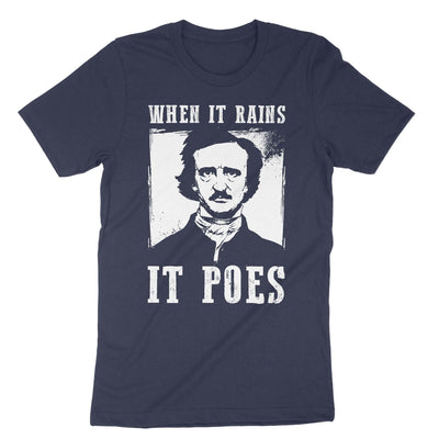 Navy When It Rains It Poes T-Shirt#color_navy