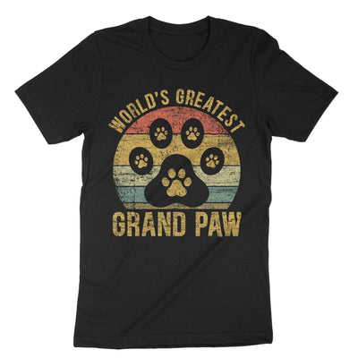 Black World's Greatest Grand Paw T-Shirt#color_black