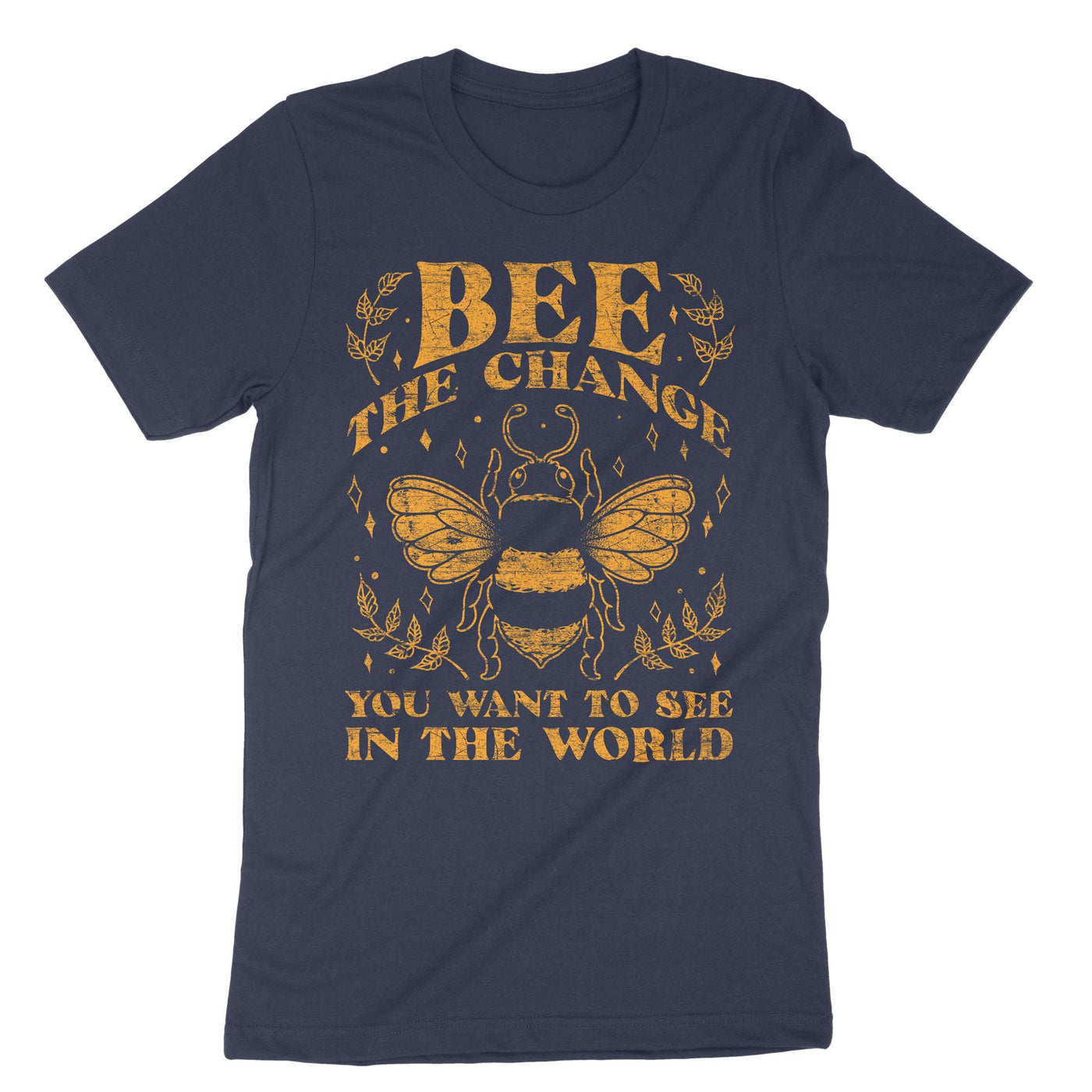 Navy Bee The Change You Want To See In T-Shirt#color_navy