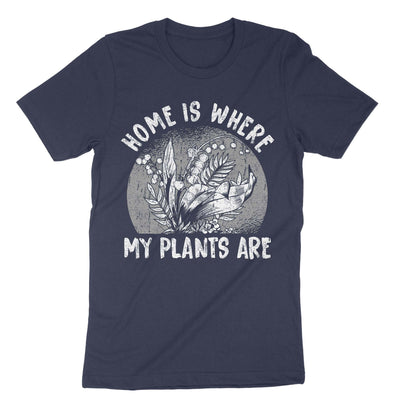 Navy Home Is Where My Plants Are T-Shirt#color_navy