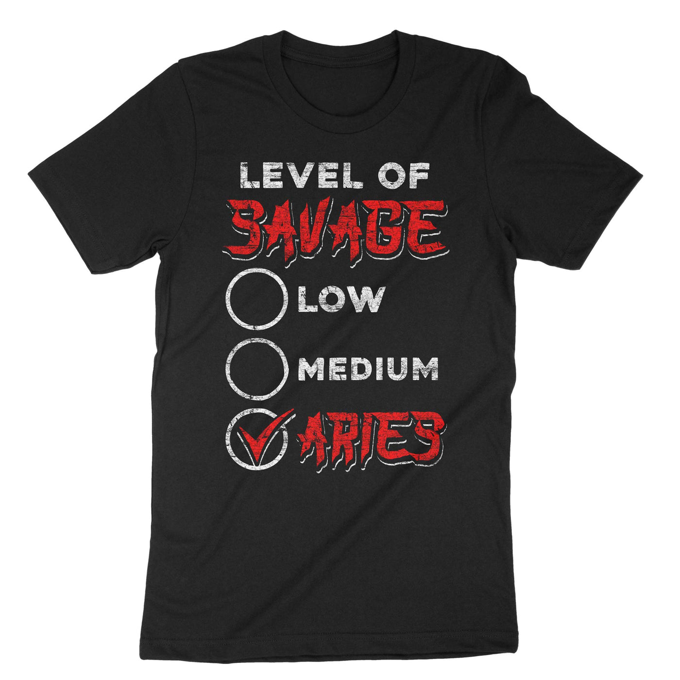 Black Level Of Savage Low Medium Aries T-Shirt#color_black