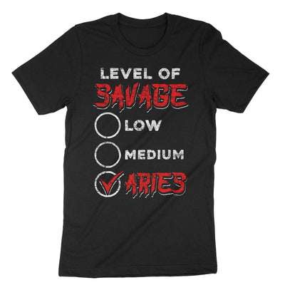 Black Level Of Savage Low Medium Aries T-Shirt#color_black