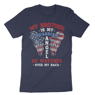 Navy My Brother Is My Guardian Angel T-Shirt#color_navy