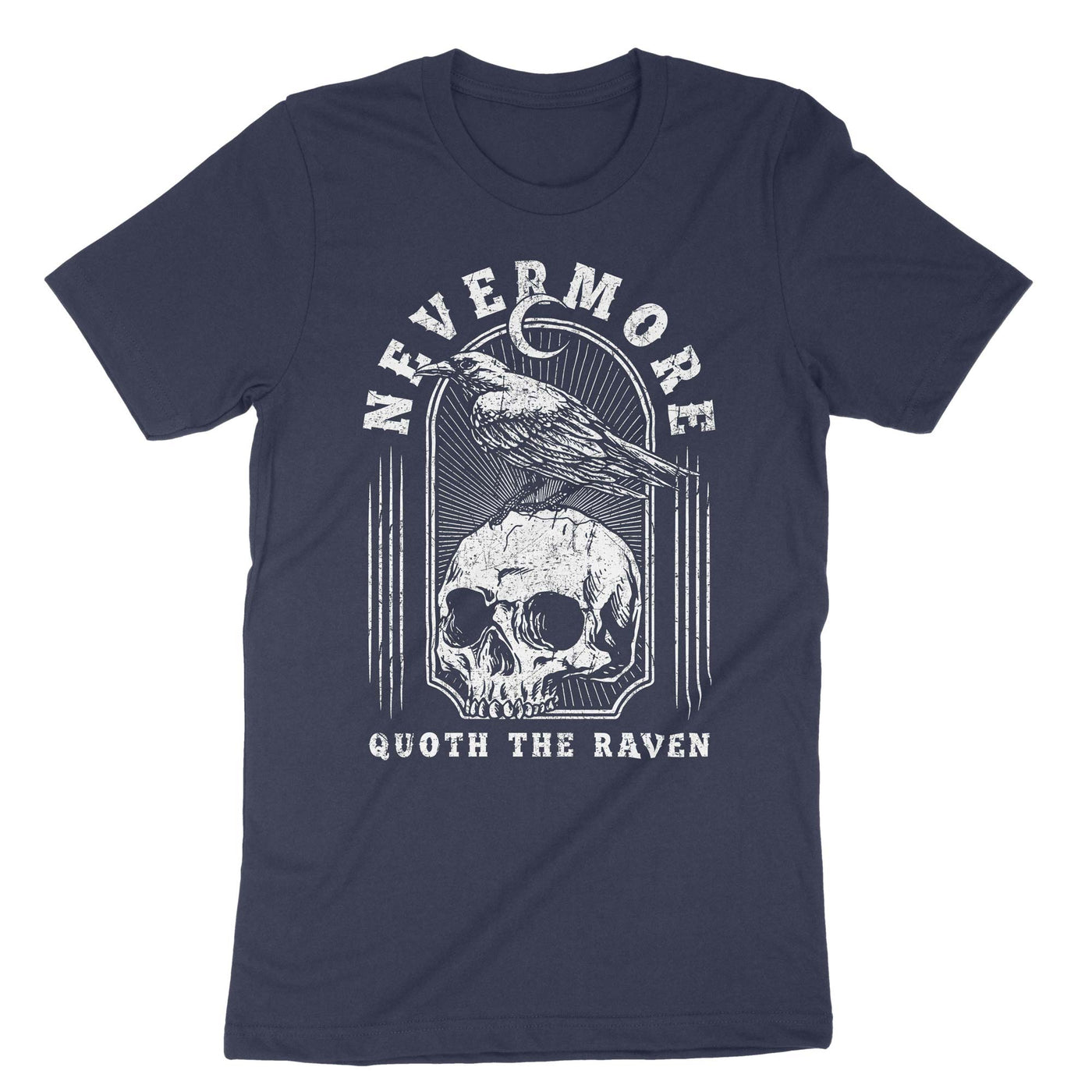 Navy Nevermore (with Raven) T-Shirt#color_navy