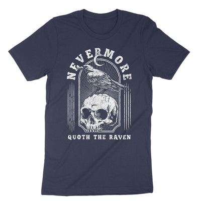 Navy Nevermore (with Raven) T-Shirt#color_navy