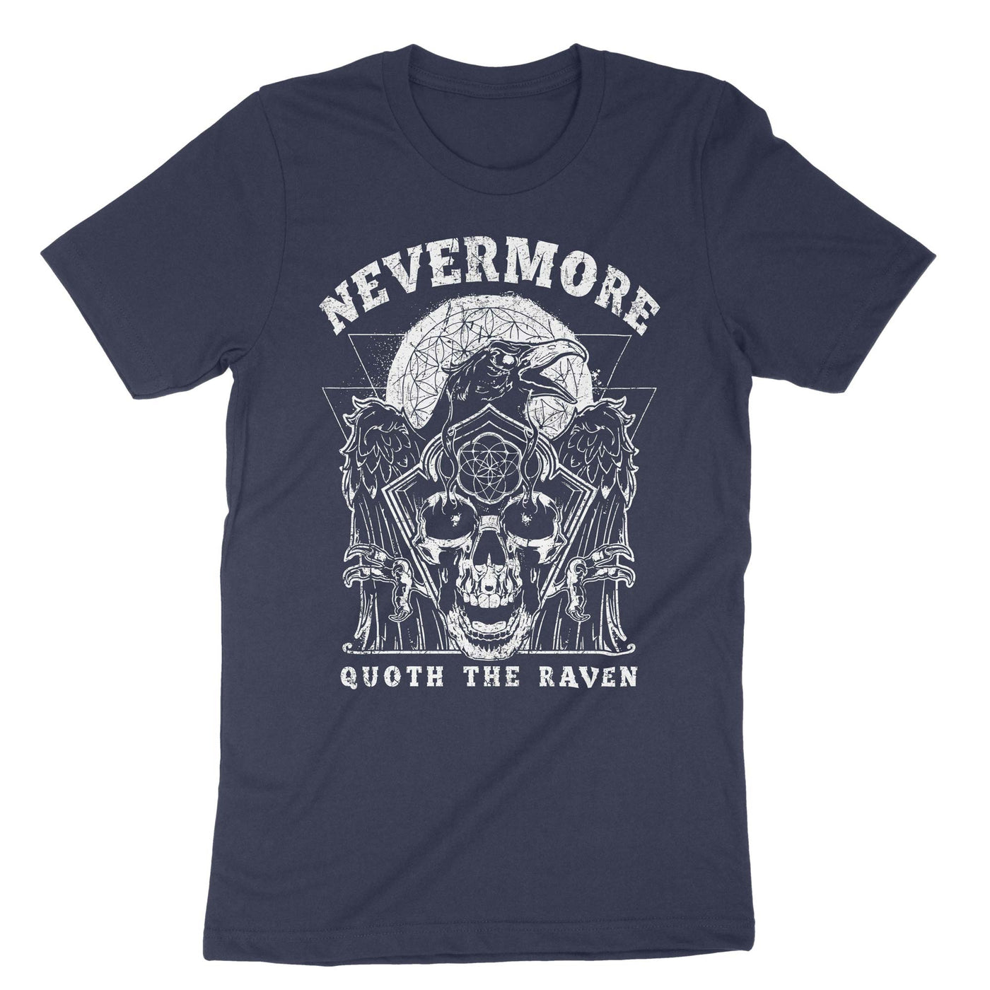 Navy Nevermore (with Raven) T-Shirt#color_navy